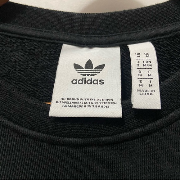 adidas Originals - Trefoil Chenille Logo Crewneck (Black) - Picture 4 of 7